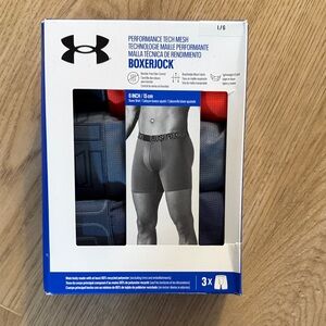 Under Armour 3-Pack Boxerjock – Blue, Red, Dark Gray